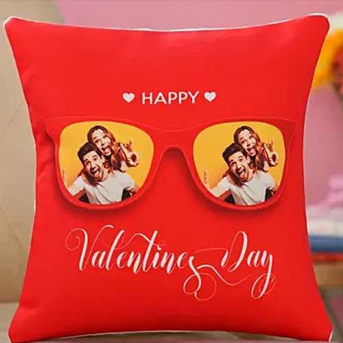Valentine Day Cool Glasses Cushion
